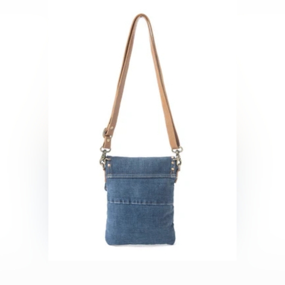 Western Denim Crossbody Bag Cowboy Style Cowgirl Denim Bag Southwestern Bag - Picture 2 of 4